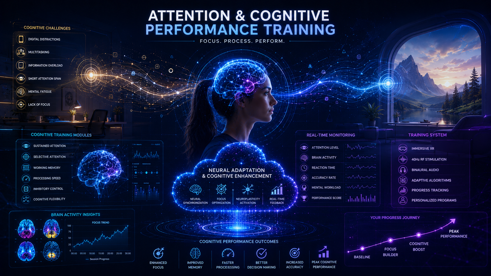 Attention and cognitive performance training program