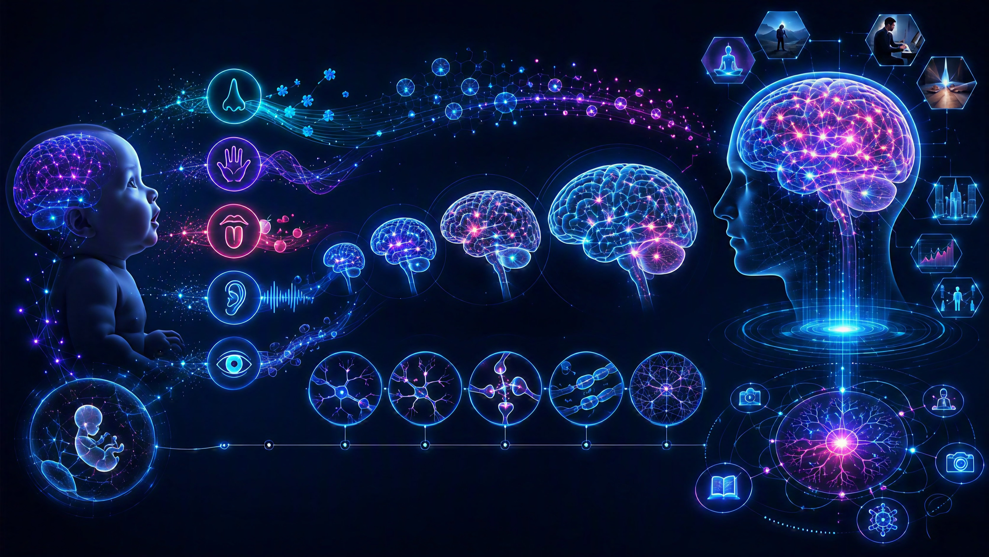 From sensory stimulation to a synchronized neuronal learning loop